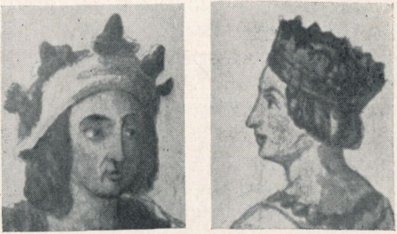 Kazimieras Jogailaitis (kairėje) ir Elzbieta (dešinėje) — šv. Kazimiero tėvai.