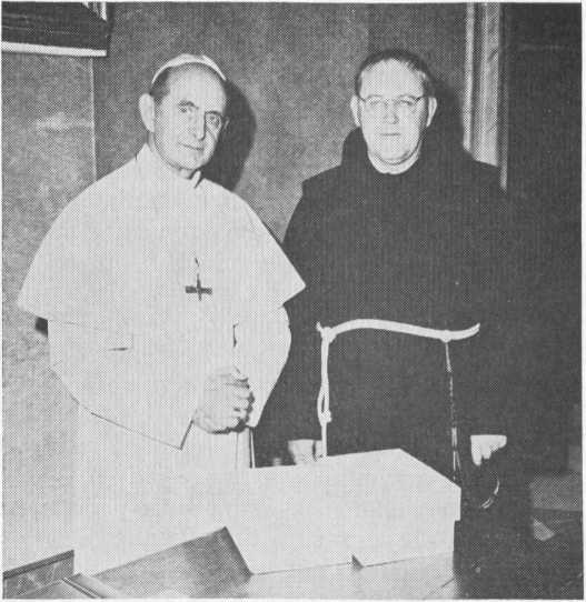 Pranciškonų Generolas Tėv. Konstantinas Koser privačioje audiencijoje pas pop. Paulių VI